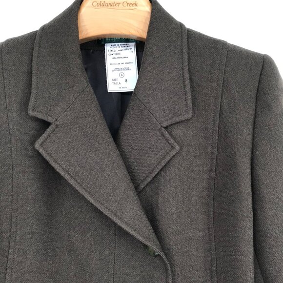 Harve Benard Women's Wool Skirt Suit Set Brown blazer jacket Size 10  40M - Picture 8 of 10